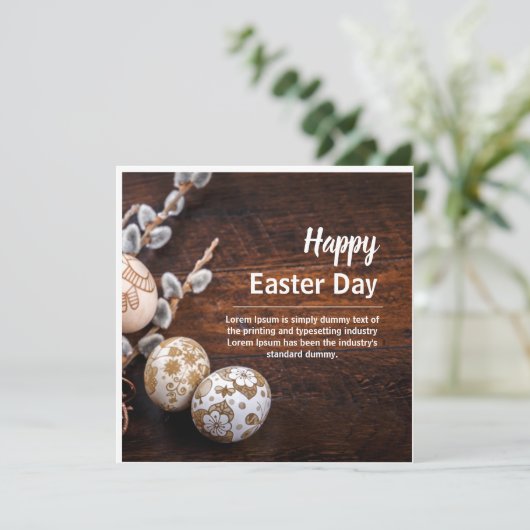 Happy Pasen Kaart (Square) (Staand voorkant)