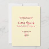 Happy Pasen - Kaart Uitnodiging (Achterkant)