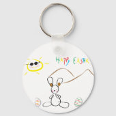 Happy Pasen Kinder tekening Sleutelhanger (Voorkant)