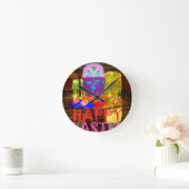 Happy Pasen kleuren Ronde Klok (Huis)