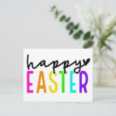 Happy Pasen kleurrijk Feestdagenkaart (Staand voorkant)
