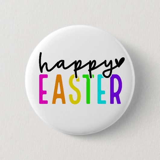 Happy Pasen kleurrijk Ronde Button 5,7 Cm (Voorkant)