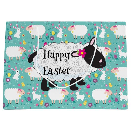 Happy Pasen Lamb Groot Cadeauzakje (Voorkant)