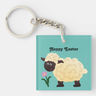 Happy Pasen Lamb Sleutelhanger