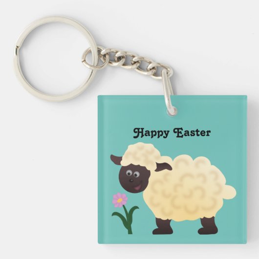 Happy Pasen Lamb Sleutelhanger (voorkant)