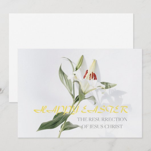 Happy Pasen .lily Feestdagenkaart (Voorkant / Achterkant)