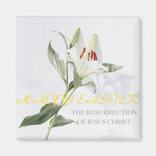 Happy Pasen .lily Magneet (Voorkant)