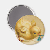  Happy Pasen met Blauwe Bloemen Magneet (Voorkant / Achterkant)