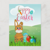 Happy Pasen met Bunny Rabbit Kinder Briefkaart (Voorkant)