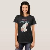 Happy Pasen met suikerkonijn 4 T-shirt (Voorkant volledig)