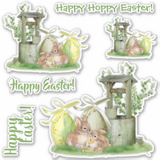 Happy Pasen  paasbunny Sticker (Voorkant)