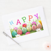 Happy Pasen Rechthoekige Sticker (Envelop)