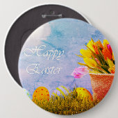 Happy Pasen Ronde Button 6,0 Cm (Voorkant /achterkant)
