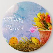 Happy Pasen Ronde Button 6,0 Cm (Voorkant)