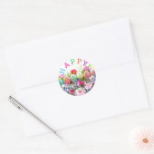 Happy Pasen Ronde Sticker (Envelop)
