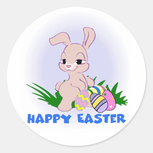 Happy Pasen Ronde Sticker (Voorkant)