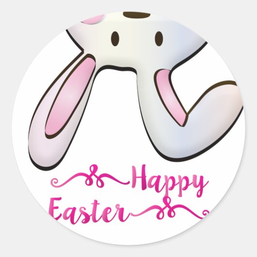 Happy Pasen Ronde Sticker (Voorkant)