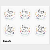 Happy Pasen Ronde Sticker (Vel)