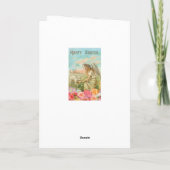 Happy Pasen Typografie Angel Lamb Feestdagen Kaart (Achterkant)