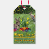 Happy Pasen uit de paasbunny Cadeaulabel (Voorkant)