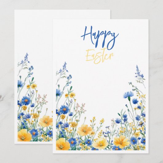 Happy Pasen Uitnodiging (Voorkant / Achterkant)