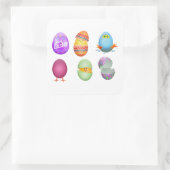 Happy Pasen Vierkante Sticker (Tas)