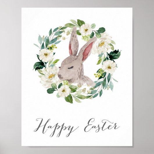 Happy Pasgebarenteken, paasdecoraties, Bunny Poster (Voorkant)