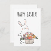 Happy Paskaart Bedankkaart (Voorkant / Achterkant)