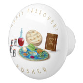 Happy Passover Bord Kosher Pesach Keramische Knop (Rechts)