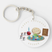 Happy Passover Bord Kosher Pesach Sleutelhanger (Voorkant)
