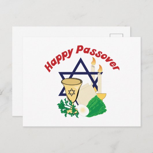 Happy Passover Briefkaart (Voorkant / Achterkant)