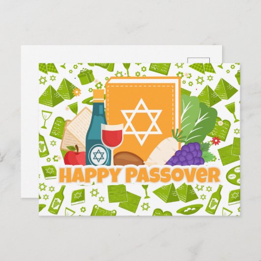 Happy Passover Briefkaart (Voorkant / Achterkant)
