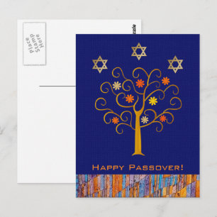 Happy Passover. Briefkaart van de bloeiende lente
