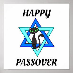 Happy Passover Cats Poster