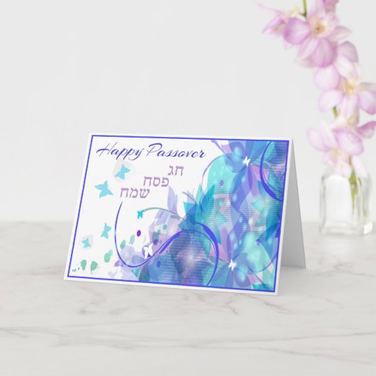 Happy Passover - Chag Pesach Sameach Card Kaart (Orchidee)