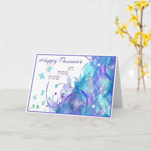 Happy Passover - Chag Pesach Sameach Card Kaart (Gele Bloem)
