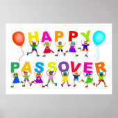 Happy Passover Cute Cartoon Diverse Kinder Tekst Poster (Voorkant)