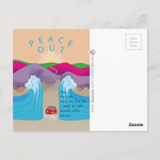 Happy Passover Exodus Cartoon Greeting Briefkaart (Achterkant)