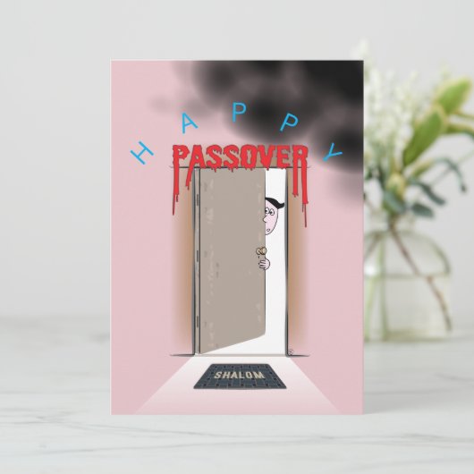 Happy Passover Exodus Cartoon Greeting Kaart (Staand voorkant)