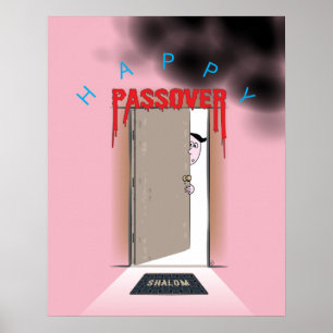 Happy Passover Exodus Cartoon Poster