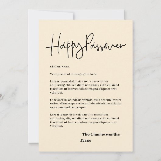 Happy Passover Feestdagenkaart (Achterkant)