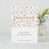 Happy Passover - Flat Wenskaart Kaart (Staand voorkant)