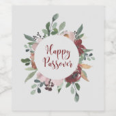 Happy Passover - Floral Design voor Wijn Etiket (Enkel label)