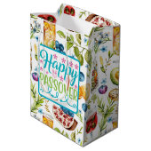 Happy Passover Gift Bag Medium Cadeauzakje (Achterkant Gekanteld)