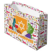 Happy Passover  Groot Cadeauzakje (Achterkant Gekanteld)