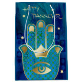 Happy Passover. Hamsa Lucky Symbol Medium Cadeauzakje (Voorkant)