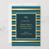 Happy Passover Hebreeuws Agate & Gold Holiday Kaar Feestdagenkaart (Achterkant)