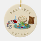 Happy Passover Holiday Kosher Pesach Seder Keramisch Ornament (Voorkant)