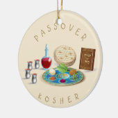 Happy Passover Holiday Kosher Pesach Seder Keramisch Ornament (Links)