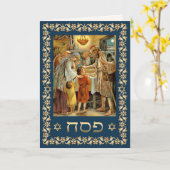 Happy Passover in Hebreeuws Fine Art Wenskaarten Kaart (Gele Bloem)